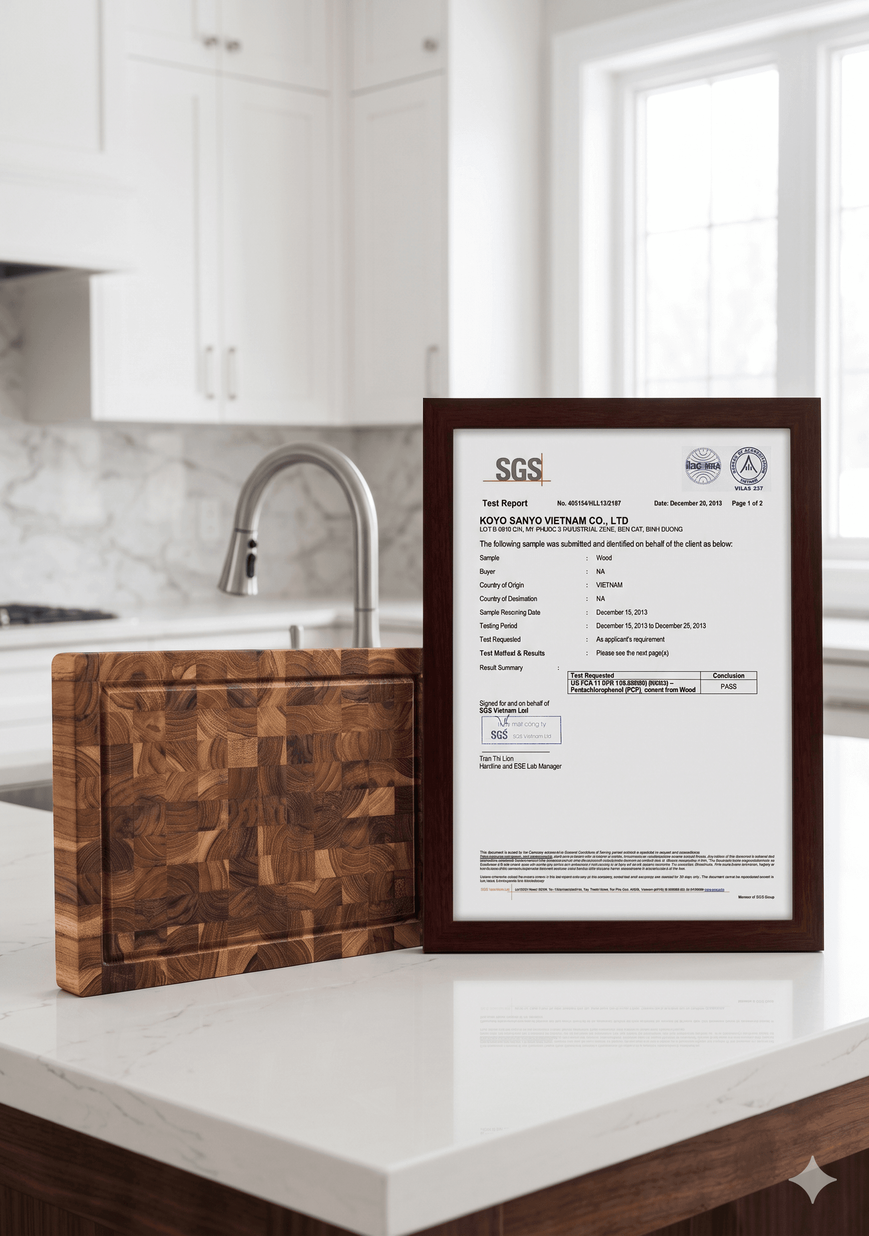 SGS-certified teak — responsible sourcing